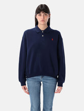 Polo Ralph Lauren brown cotton polo-collar sweatshirt -  | Spazio Pritelli