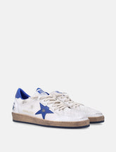 Golden Goose Ball Star white and blue leather sneakers -  | Spazio Pritelli