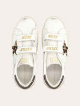 Golden Goose kids Old School leopard ponyskin and glitter heel sneakers -  | Spazio Pritelli