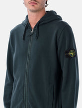 Stone Island brushed organic cotton zip-up hoodie -  | Spazio Pritelli