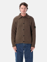Stone Island lambswool collared cardigan -  | Spazio Pritelli