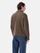 Stone Island lambswool collared cardigan -  | Spazio Pritelli