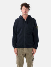 Stone Island brushed organic cotton zip-up hoodie -  | Spazio Pritelli