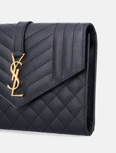Saint Laurent Envelope black leather pouch -  | Spazio Pritelli