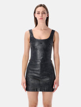Adidas Originals fitted black faux leather corset -  | Spazio Pritelli