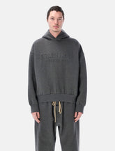 Fear of God Essentials embossed hoodie grey -  | Spazio Pritelli