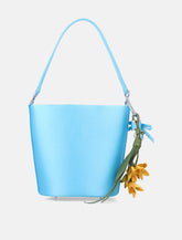 Self-Portrait blue satin bucket bag -  | Spazio Pritelli