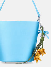 Self-Portrait blue satin bucket bag -  | Spazio Pritelli