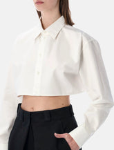 Balenciaga cropped organza and silk shirt -  | Spazio Pritelli