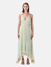 Alberta Ferretti plissé chiffon maxi dress -  | Spazio Pritelli