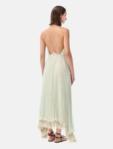 Alberta Ferretti plissé chiffon maxi dress -  | Spazio Pritelli