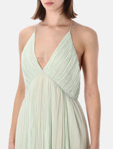 Alberta Ferretti plissé chiffon maxi dress -  | Spazio Pritelli