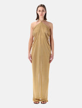 Alberta Ferretti gold lurex open-back dress -  | Spazio Pritelli