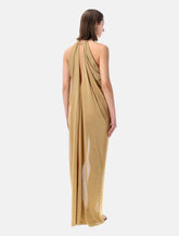 Alberta Ferretti gold lurex open-back dress -  | Spazio Pritelli