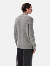 Polo Ralph Lauren cable knit wool and cashmere polo sweater -  | Spazio Pritelli