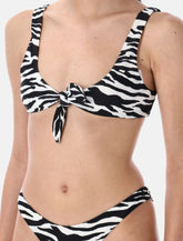The Attico zebra print lycra bikini set -  | Spazio Pritelli