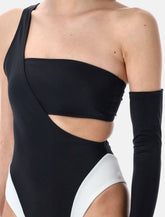 Let’s Swim one-shoulder colour-block swimsuit -  | Spazio Pritelli