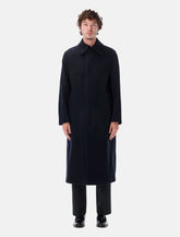 Sunflower navy winter coat in brushed wool -  | Spazio Pritelli