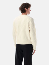 Lanvin cable knit wool crewneck sweater -  | Spazio Pritelli