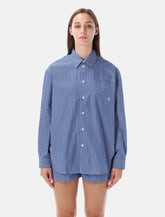 Sporty & Rich Coco SRC oversized blue striped shirt -  | Spazio Pritelli
