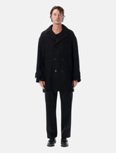 AMI Paris black wool peacoat -  | Spazio Pritelli