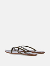 Sandali infradito Pedro García Prune in raso con cristalli -  | Spazio Pritelli