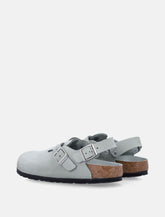 Birkenstock Tokio Nubuk in Pure Sage Leather Clog -  | Spazio Pritelli