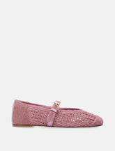 Stuart Weitzman metallic crochet Leora Mary Jane flat -  | Spazio Pritelli