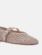 Stuart Weitzman metallic crochet Leora Mary Jane flat -  | Spazio Pritelli