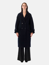 Cappotto Mia Sessùn doppiopetto in lana blu -  | Spazio Pritelli