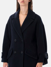 Cappotto Mia Sessùn doppiopetto in lana blu -  | Spazio Pritelli