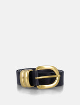 By Malene Birger Zoira black and gold leather belt -  | Spazio Pritelli
