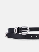 By Malene Birger Zoilo black and silver leather belt -  | Spazio Pritelli