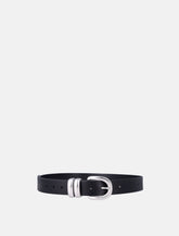 By Malene Birger Zoira black and silver leather belt -  | Spazio Pritelli