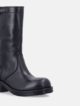 Dries Van Noten black leather biker boots -  | Spazio Pritelli