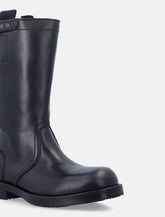 Dries Van Noten black leather biker boots -  | Spazio Pritelli