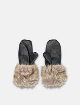 Stand Studio Jane faux leather mittens -  | Spazio Pritelli
