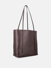 By Malene Birger Abilso square leather tote bag -  | Spazio Pritelli
