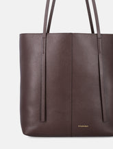 By Malene Birger Abilso square leather tote bag -  | Spazio Pritelli