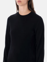 Rhea wool and cashmere crew black -  | Spazio Pritelli