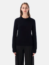 Rhea wool and cashmere crew navy -  | Spazio Pritelli