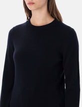 Rhea wool and cashmere crew navy -  | Spazio Pritelli