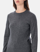 Rhea wool and cashmere crew grey -  | Spazio Pritelli