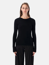 Rhea fitted rib crew black -  | Spazio Pritelli