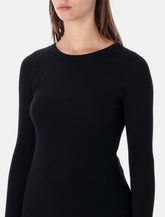 Rhea fitted rib crew black -  | Spazio Pritelli