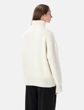 Rhea double knitted turtleneck white -  | Spazio Pritelli