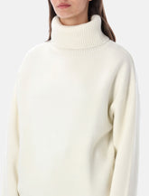 Rhea double knitted turtleneck white -  | Spazio Pritelli