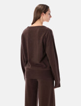 Rhea V-neck brown -  | Spazio Pritelli