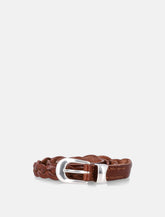 Our Legacy cognac leather braided belt -  | Spazio Pritelli