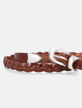 Our Legacy cognac leather braided belt -  | Spazio Pritelli